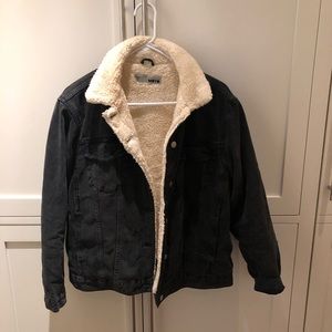 Topshop oversized borg jacket